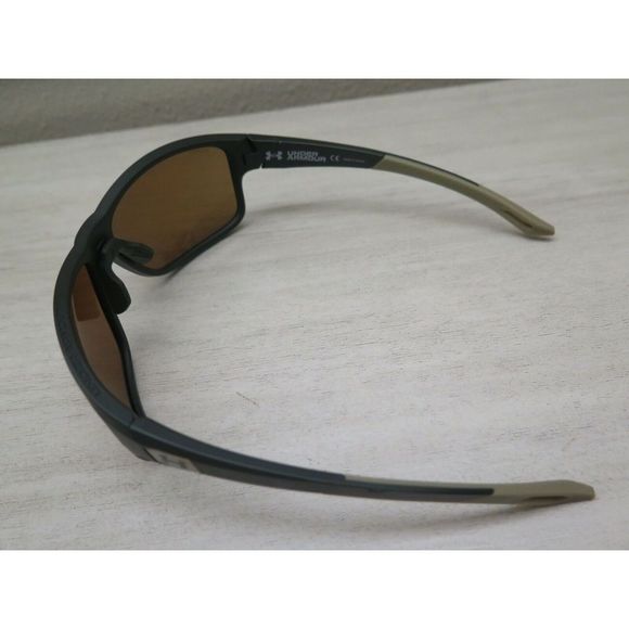 Under Armour UA 0004/S Battle Men's Green Rectangular Brown Polarized Sunglasses - Picture 10 of 11